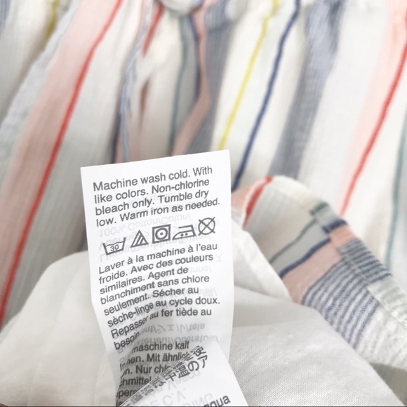 J.CREW MERCANTILE Seersucker Collared Tie Font Stripe Dress S NWT - Picture 10 of 12